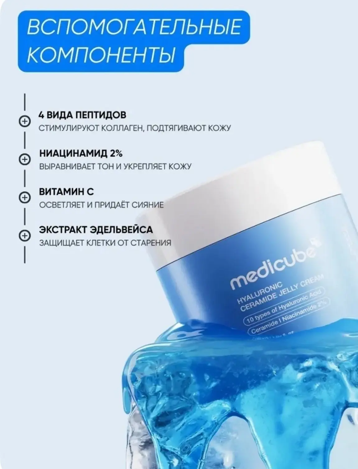 САМАЯ НИЗКАЯ ЦЕНА🤍КОРЕЯ🌿MEDICUBE крем гель с гиалуроном и церамидами 🏷️2100+