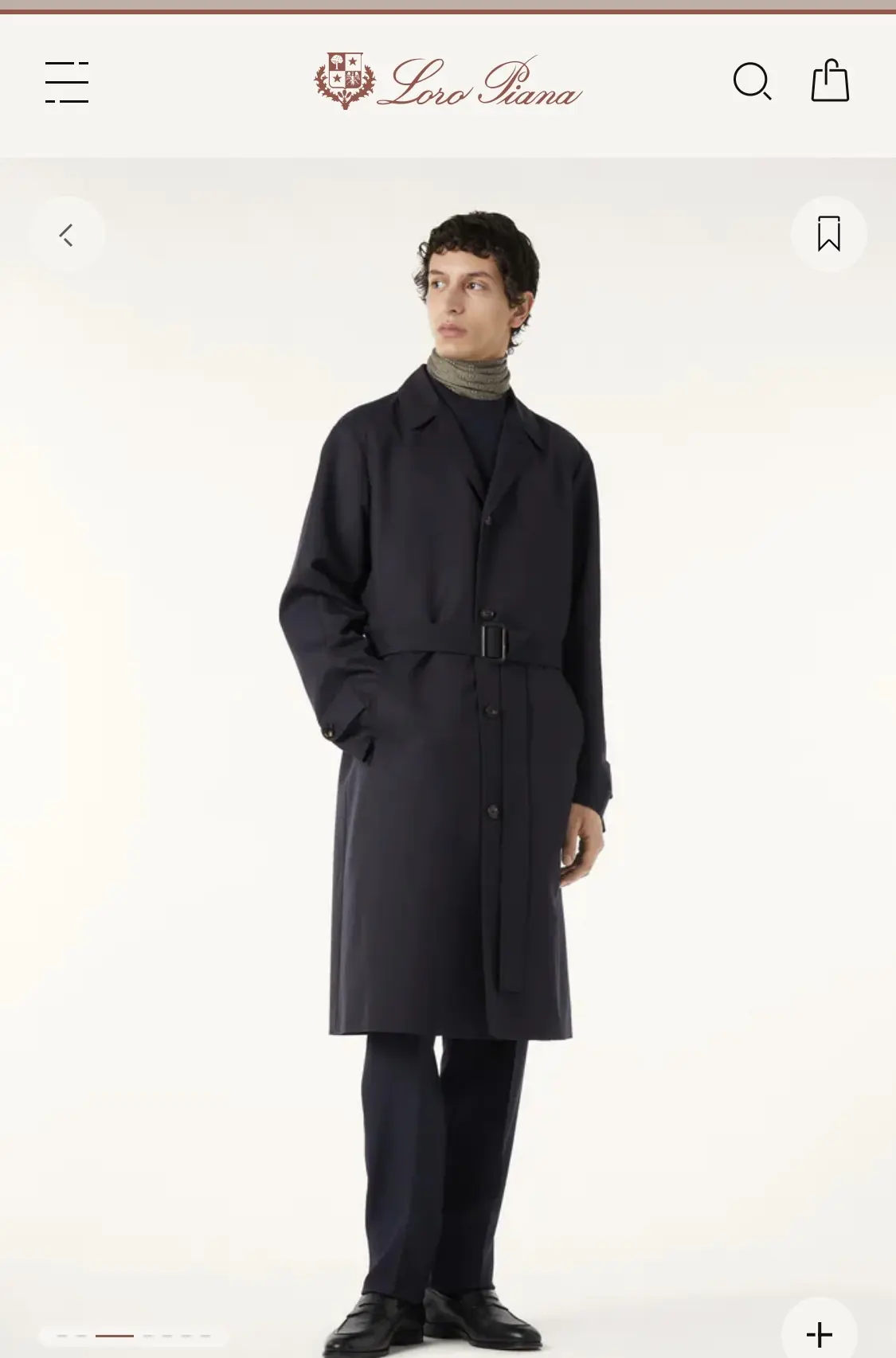 Двухсторонний хлопок от Loro Piana посередине проложен слой Storm Sistem, хорошо драпир...