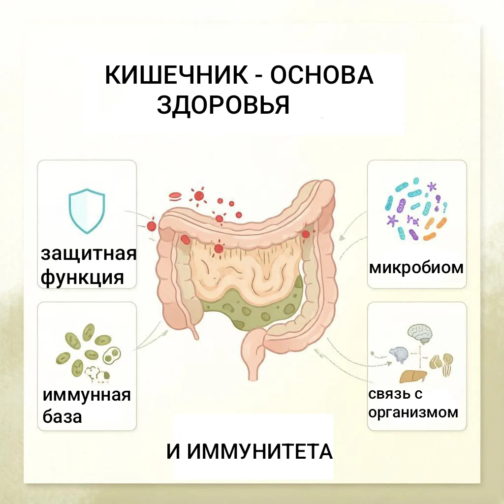 Кишечник - ключевое звено здоровья и иммунитета.