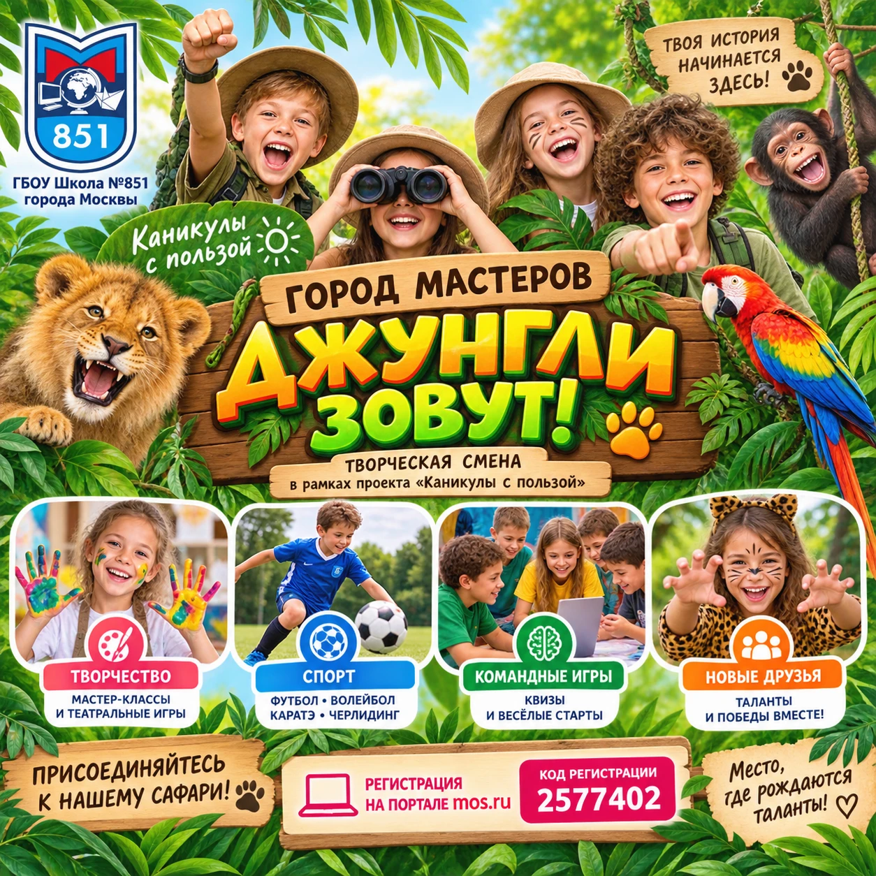 Как?! Вы ещё не записали своего ребёнка в «Город Мастеров»?! 🦁🔥