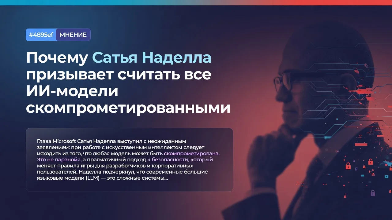 Почему Сатья Наделла призывает считать все ИИ-модели скомпрометированными