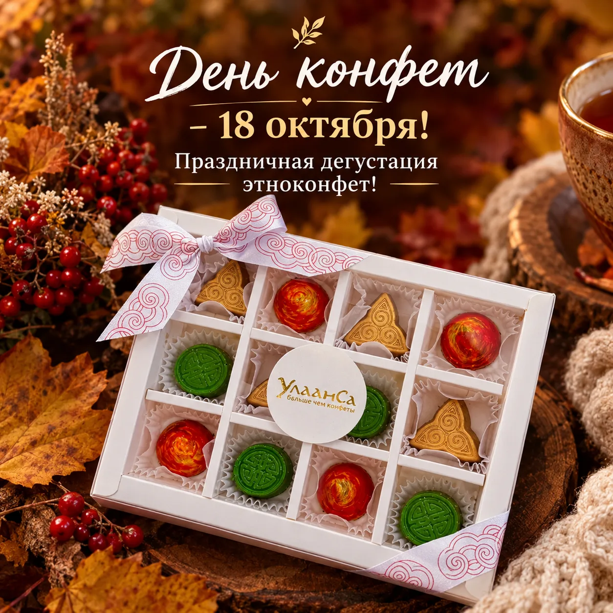 🍁 Осенью наши конфеты раскрываются по-особенному - будто созданы для этого времени год...