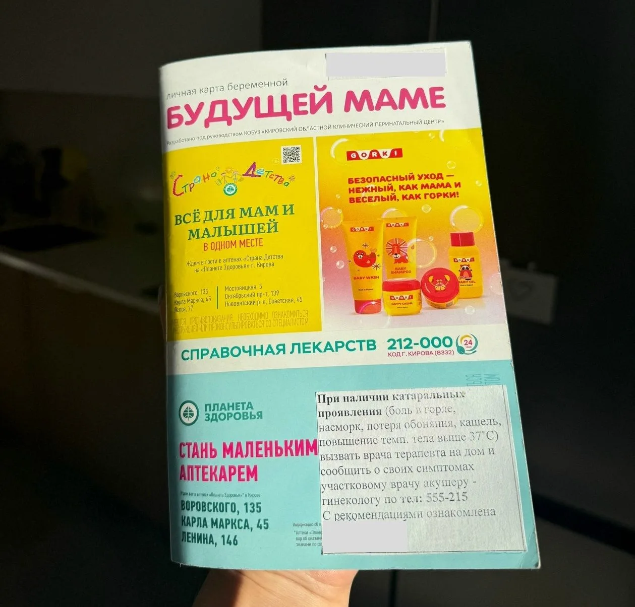 📝 «Личную карту беременной» выдают кировчанкам