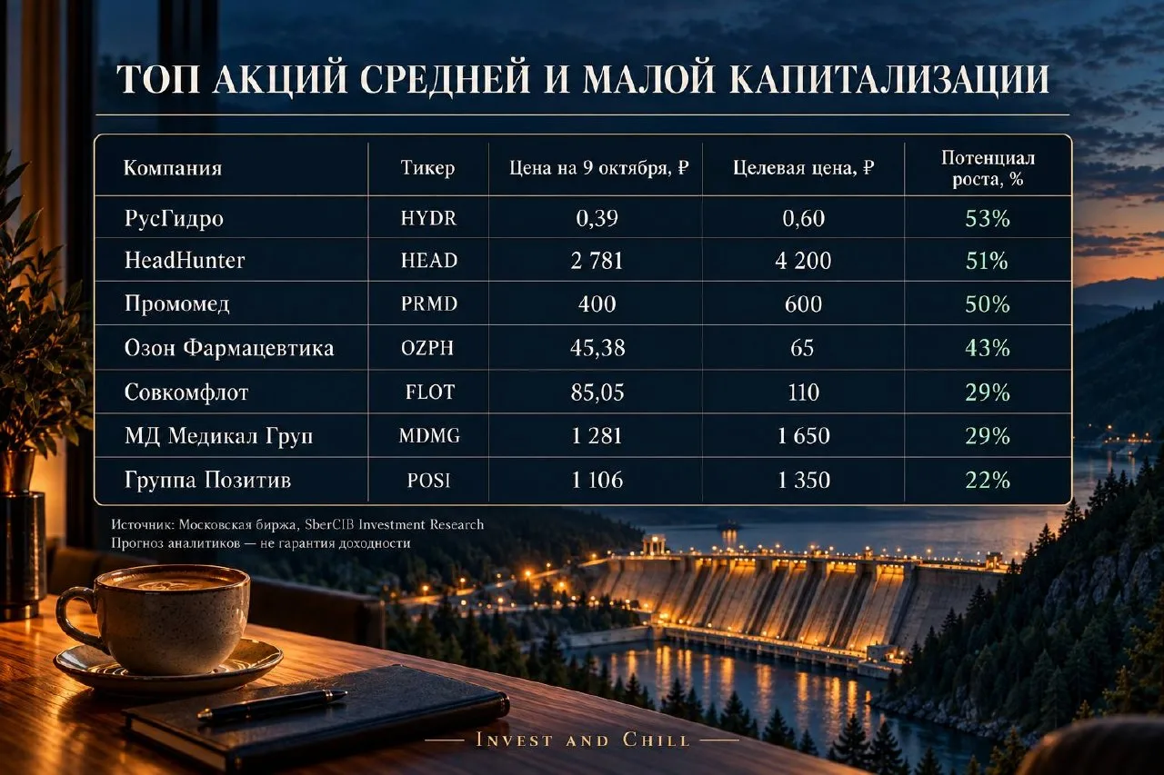 📆 Второй эшелон: «РусГидро» вместо «Ростелекома»