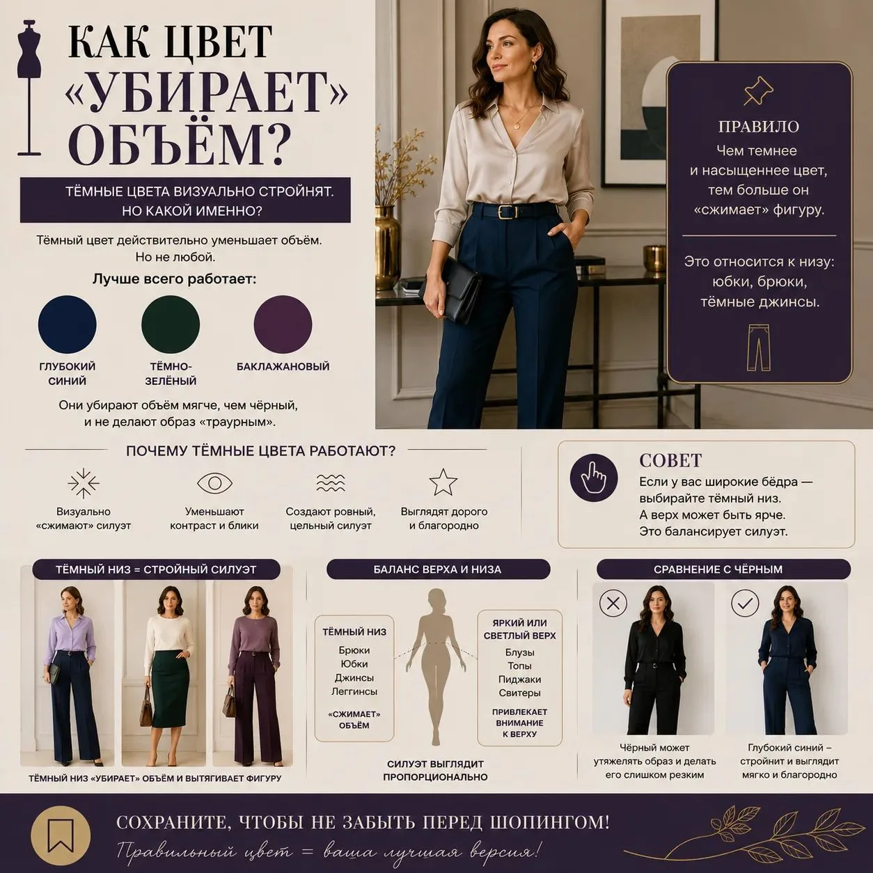Как цвет «убирает» объём?