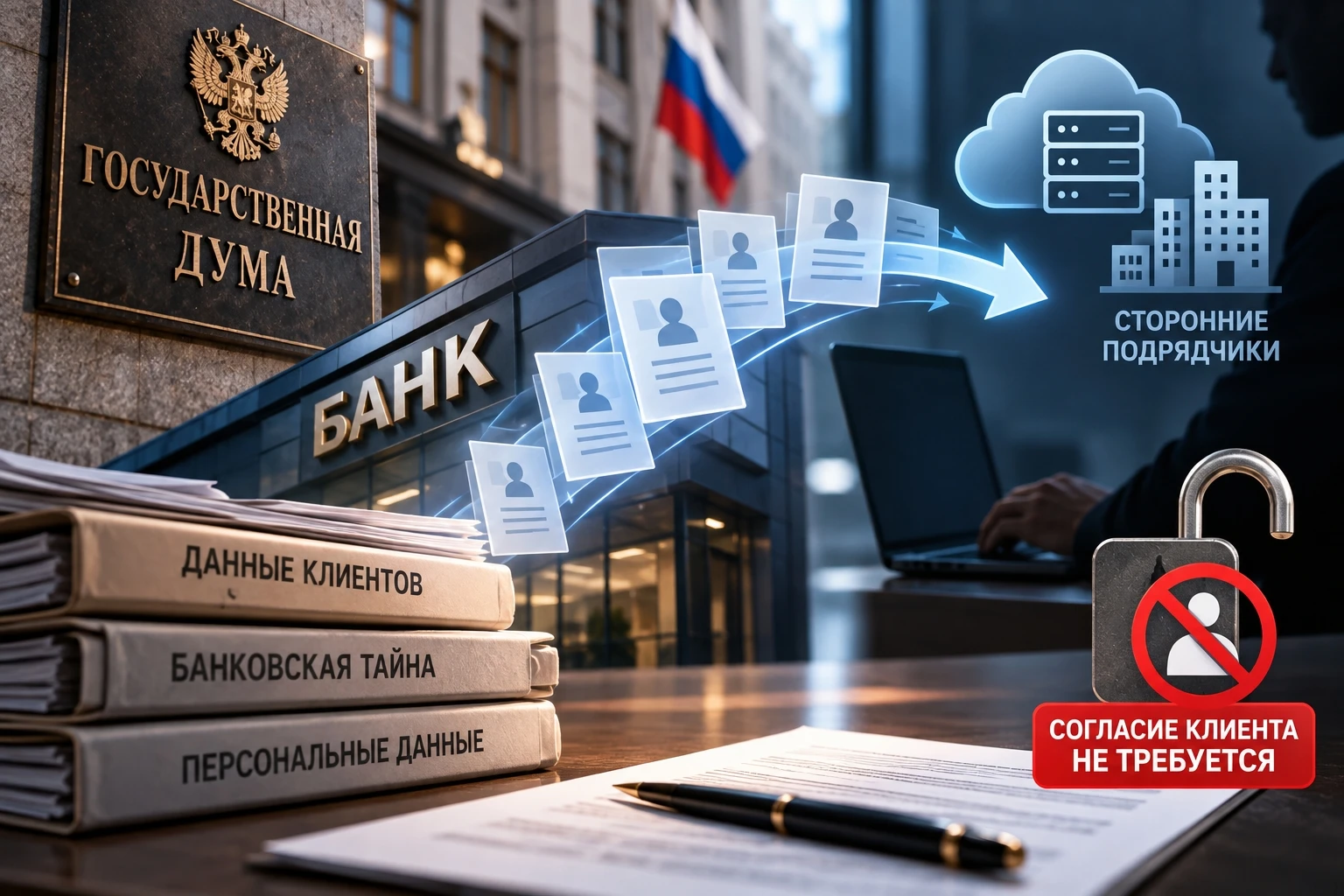 🏦 Банкам разрешили передавать данные клиентов подрядчикам без их согласия