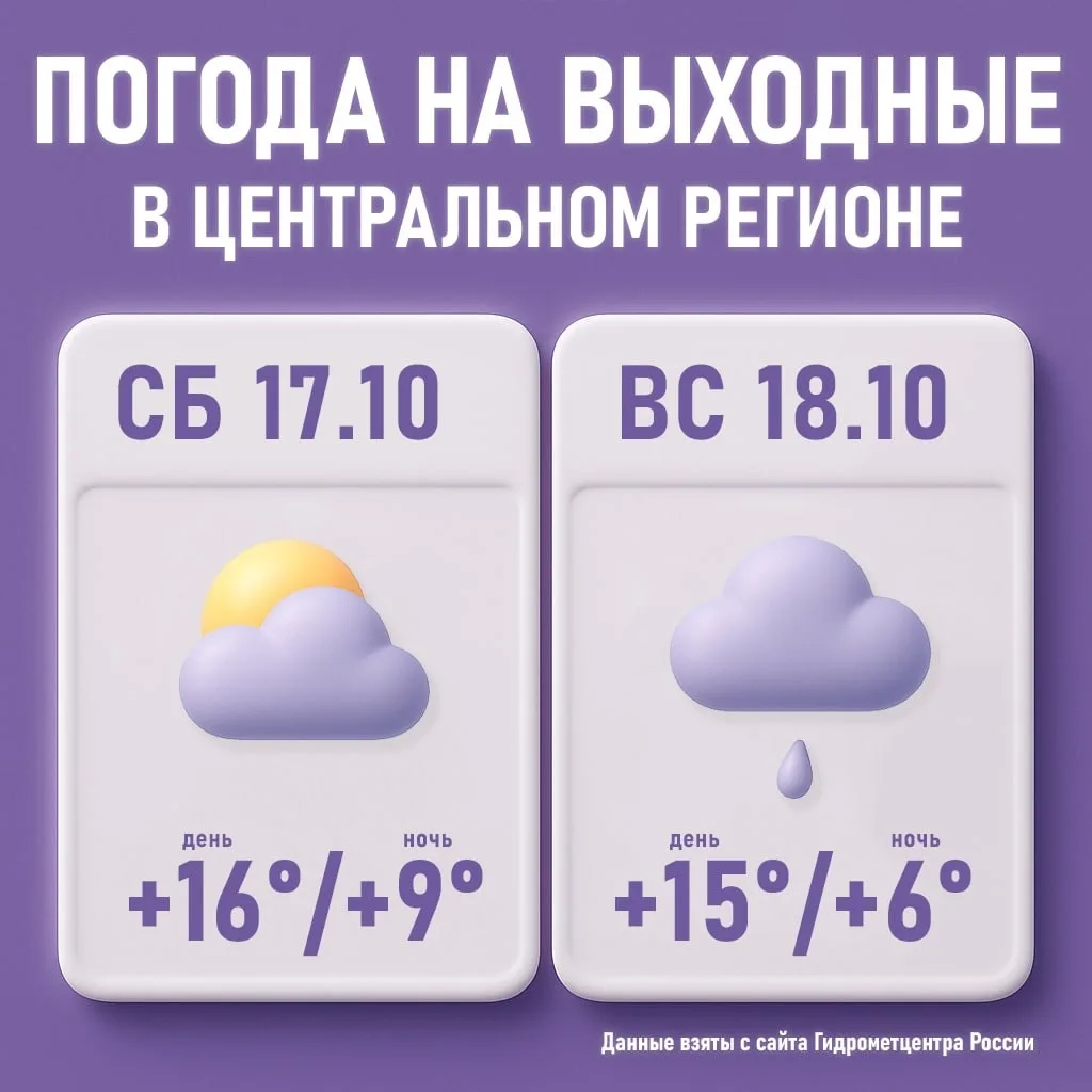 Какая погода ждет жителей столичного региона в эти выходные:
