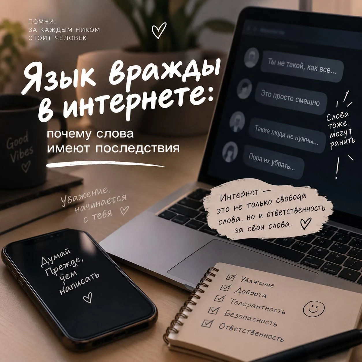 🛡 Язык вражды в интернете: почему слова имеют последствия