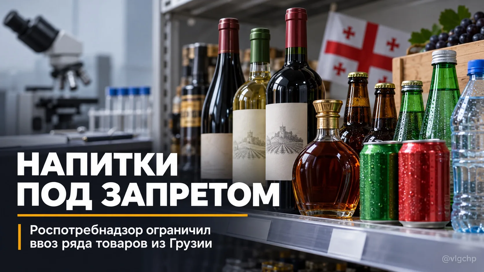 🚫 Ряд напитков из Грузии временно запретили ввозить и продавать в России.