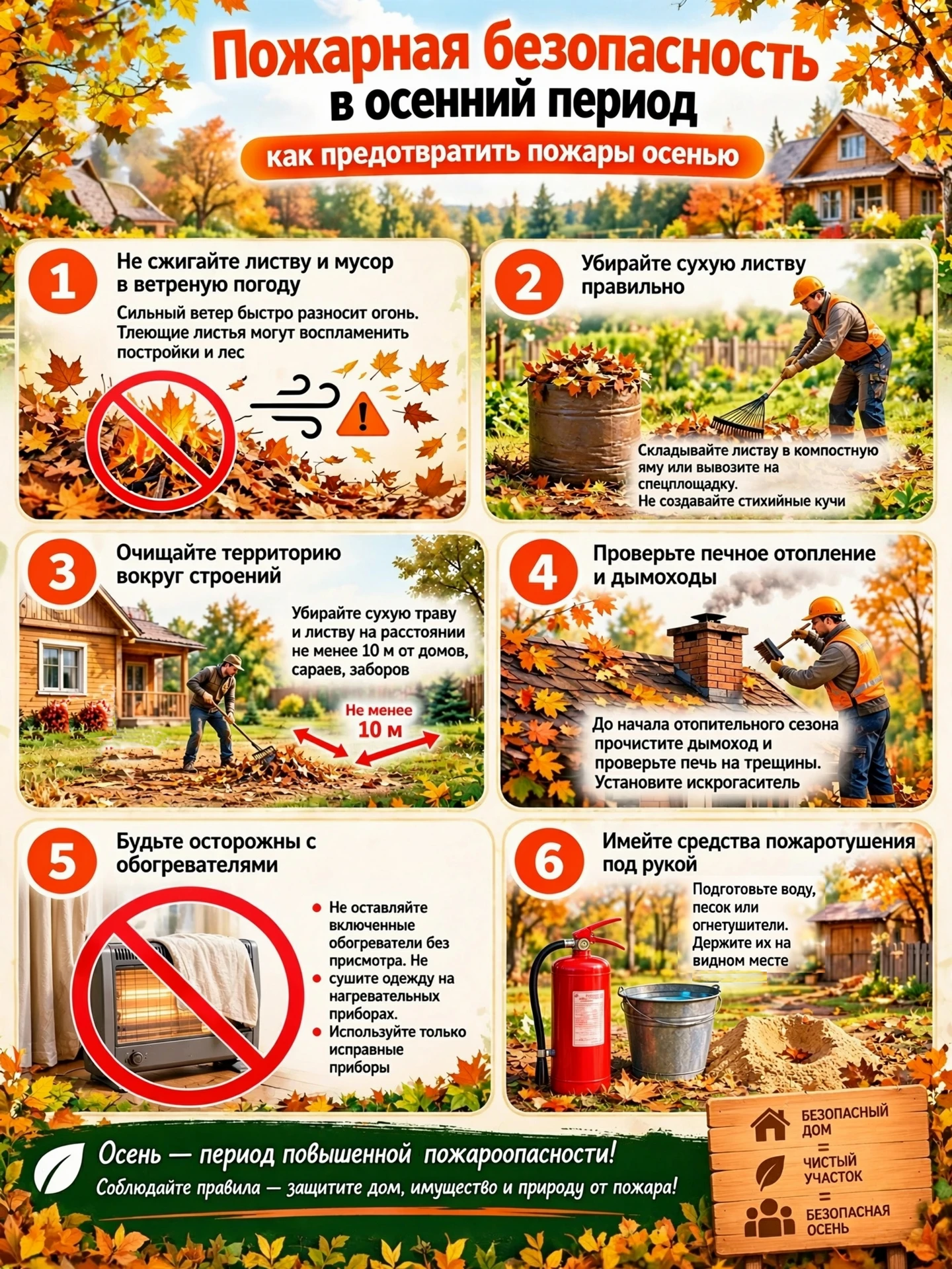 🍂  Осень — чудесная пора, чтобы с удовольствием навести порядок на придомовых территор...