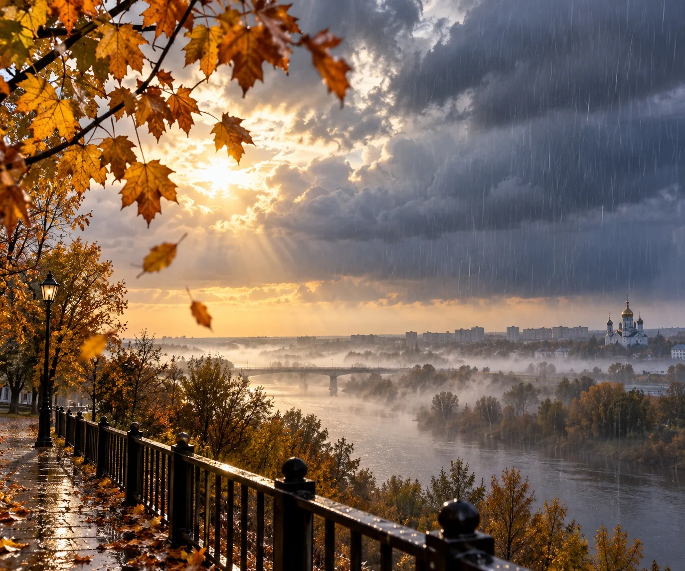 🌦 В Брянской области 9 октября ожидаются дожди, туман и сильный ветер
