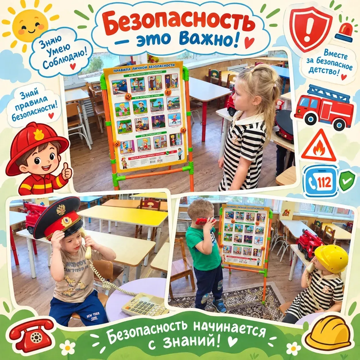 🚒 Месячник ГОЧС: учимся быть внимательными и смелыми! 🧑‍🚒
