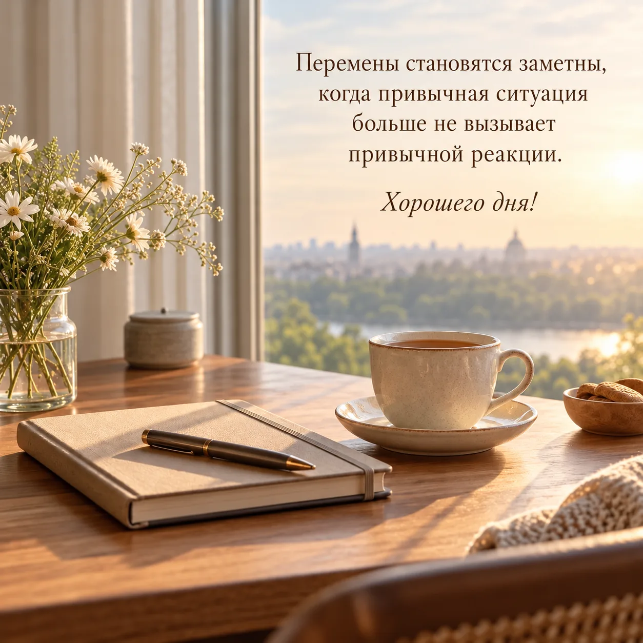 Перемены становятся заметны, когда привычная ситуация больше не вызывает привычной реак...