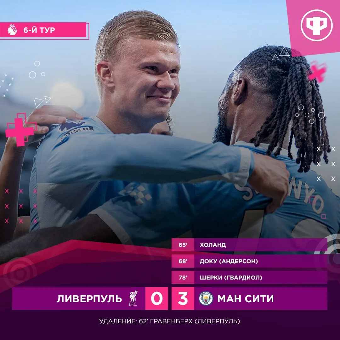🏴󠁧󠁢󠁥󠁮󠁧󠁿 «Сити» громит «Ливерпуль» в гостях
