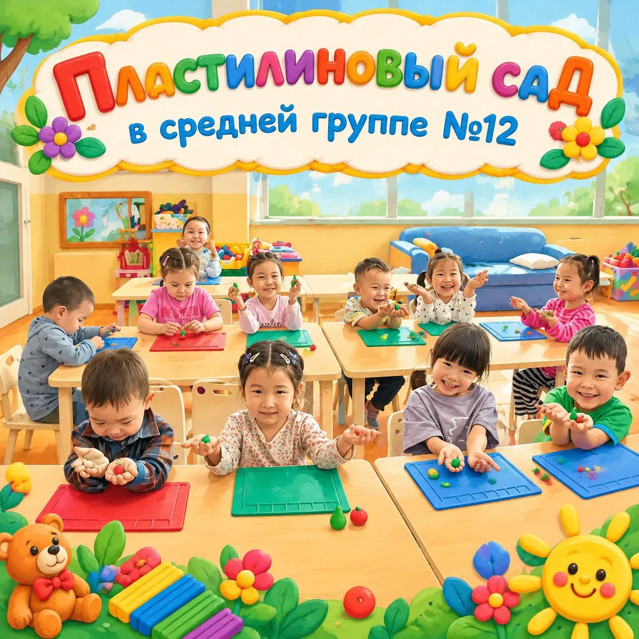 Сегодня в нашей группе №12 царила атмосфера творчества! Малыши с увлечением лепили из п...