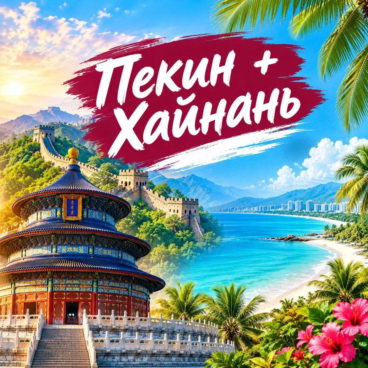 🌴 Пекин + Хайнань: море, отдых и главные достопримечательности столицы Китая