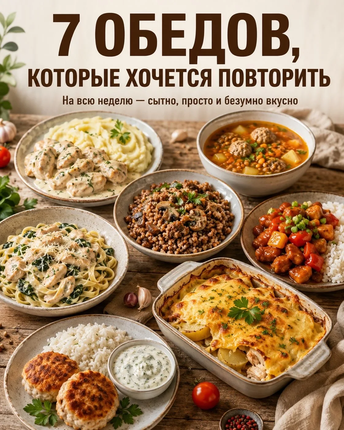 7 дней — 7 ужинов 🍽️