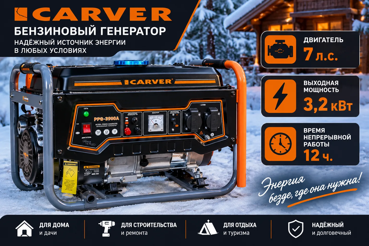Цена генератора - 20200 руб.