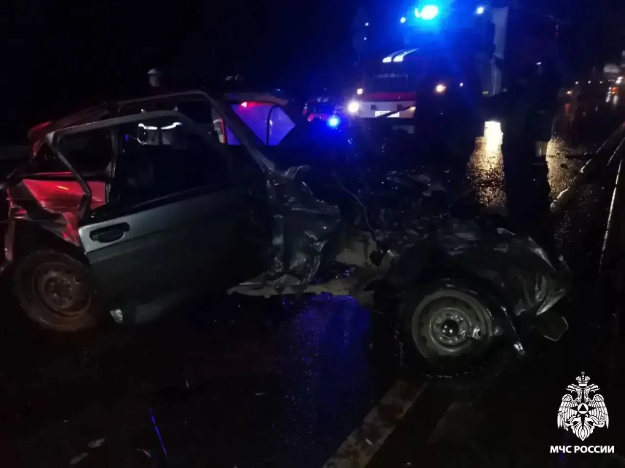 Столкновение автомобилей в районе Куженкино