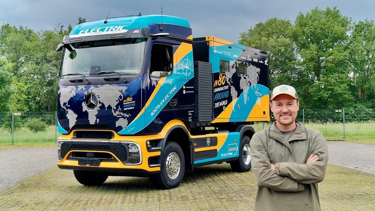 45 000 км вокруг света на электрическом Actros – не больше 80 зарядок