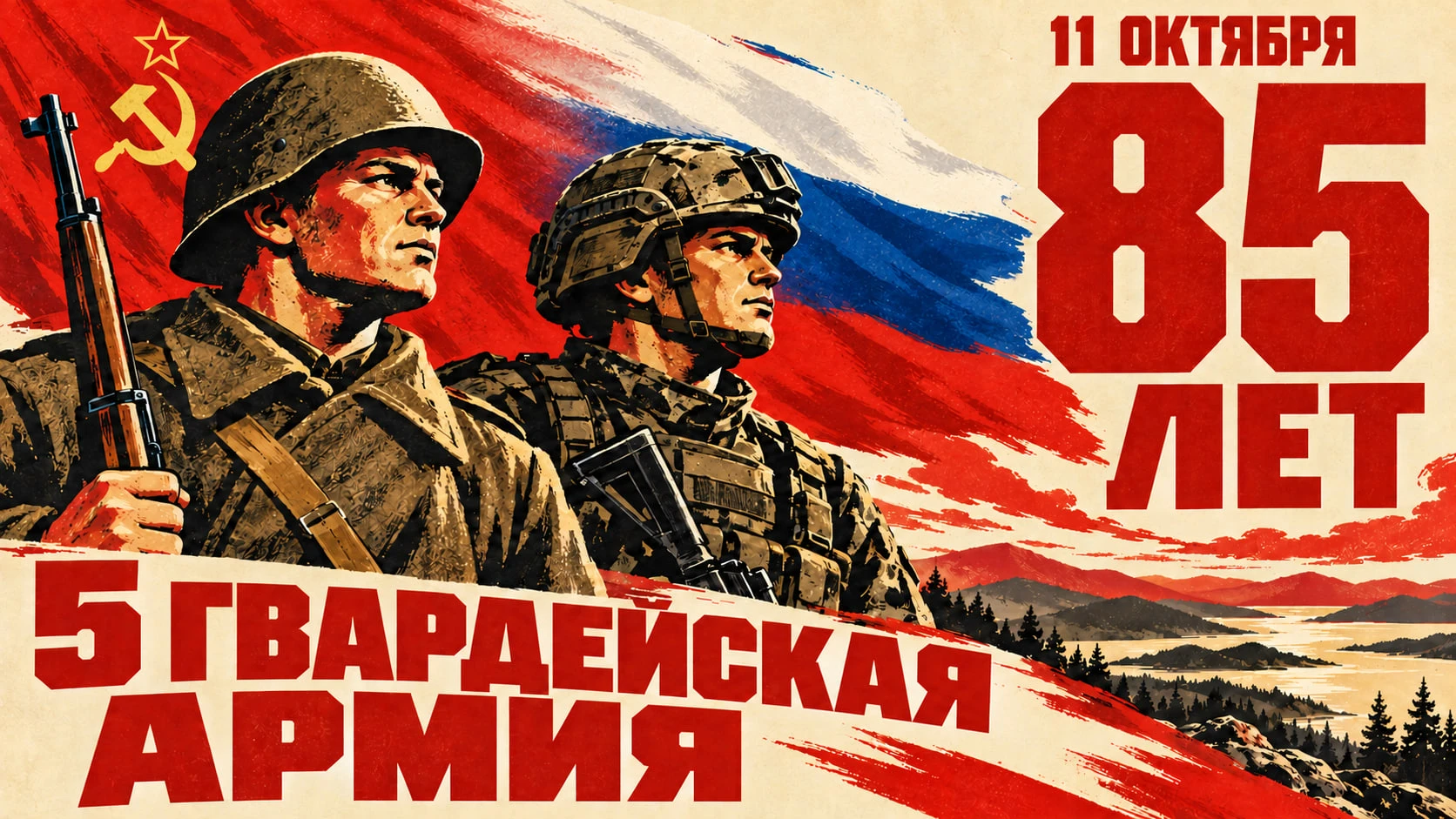 🌟11 октября. 85-я годовщина формирования 5 гвардейской общевойсковой Краснознамённой, ...