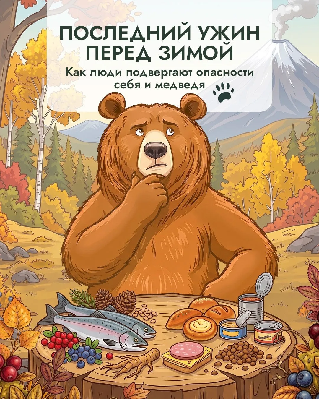 🐻Почему осенью медведи оказываются рядом с людьми чаще?
