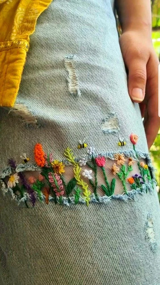 🦋🌶 Украшаем одежду вышивкой