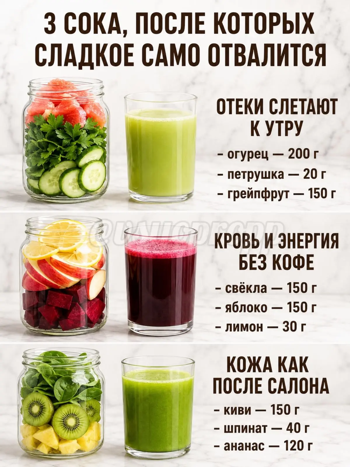 Рецепты полезных соков!