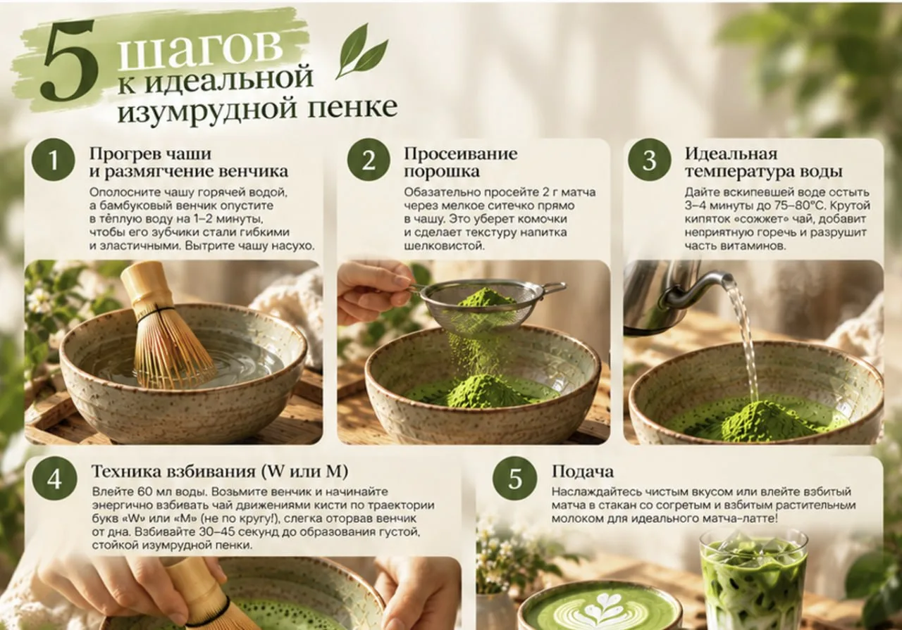 🍵 Японский матча: Почему этот зеленый порошок завоевал мир и в чем его главная тайна?