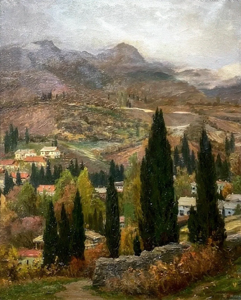 "Осень в Крыму",1957 г. Холст, масло, 73х59 см.