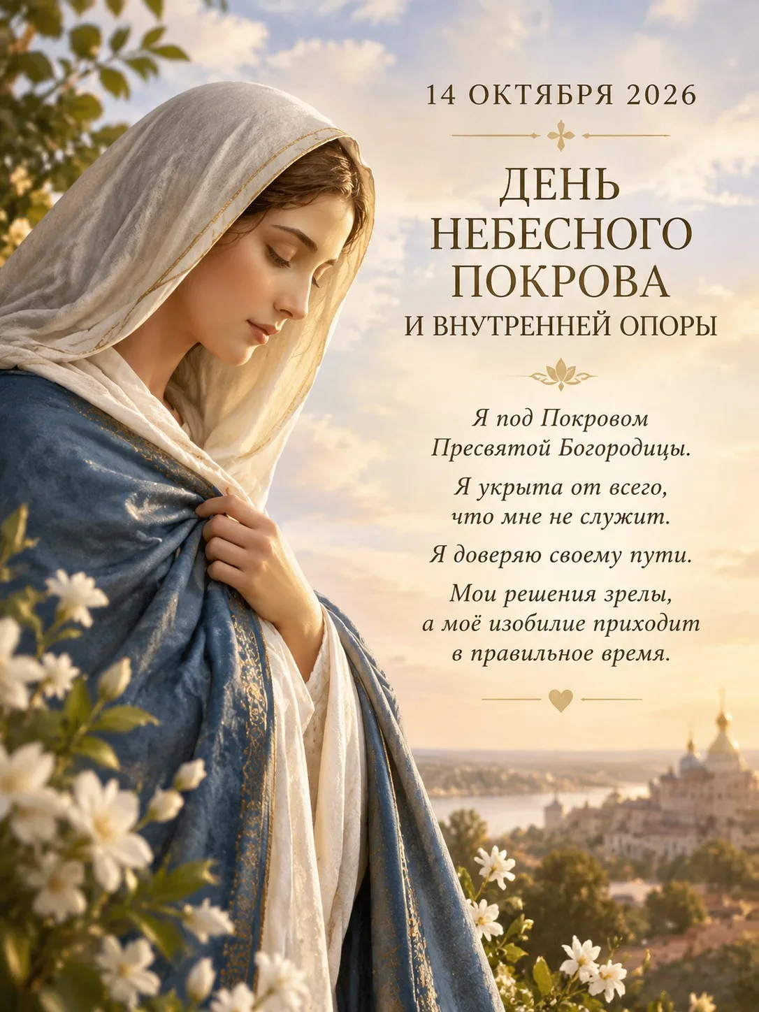 🌙 14 ОКТЯБРЯ 2026 — ДЕНЬ НЕБЕСНОГО ПОКРОВА И ВНУТРЕННЕЙ ОПОРЫ