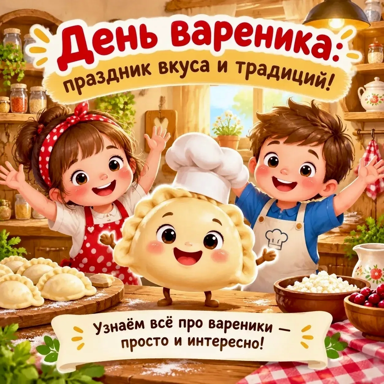 🎉 День вареника — время семейных традиций! 🎉День вареника это не просто праздник еды,...