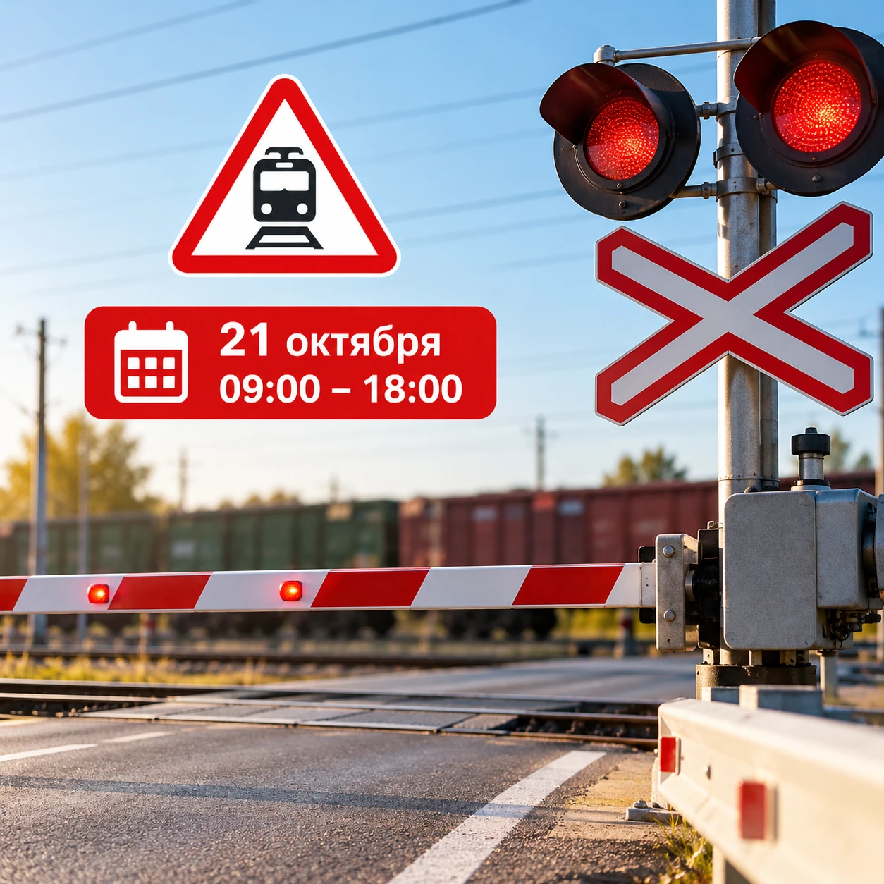 🚉 В Брюховецкой временно закроют железнодорожный переезд
