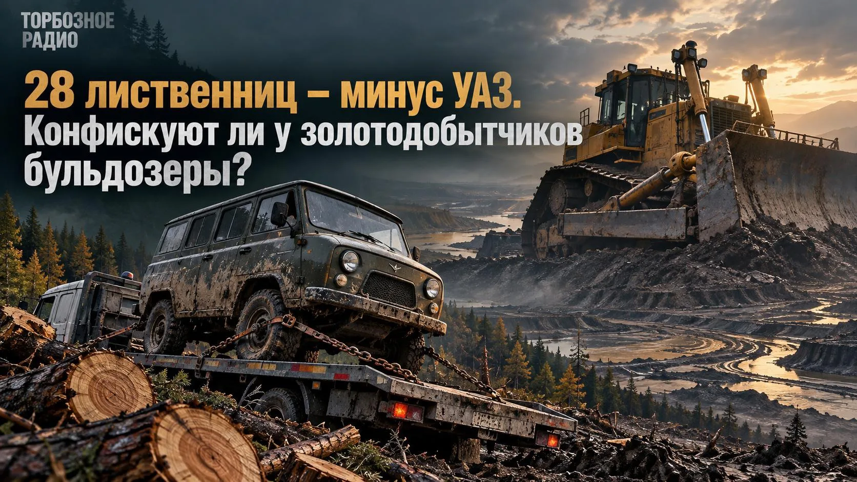 28 лиственниц — минус УАЗ.  Конфискуют ли у золотодобытчиков бульдозеры?