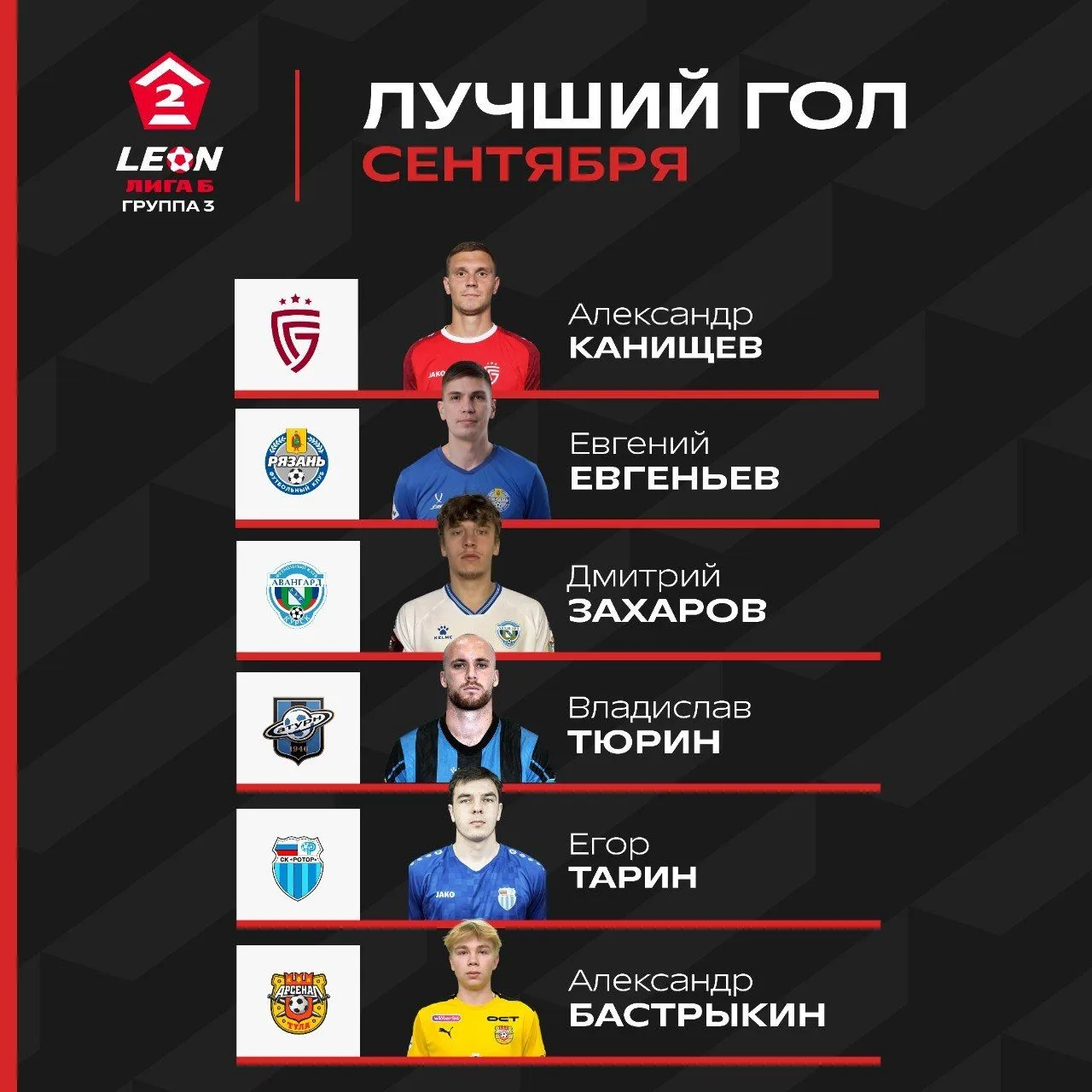 В LEON-Второй лиге Б выбирают лучший гол сентября.