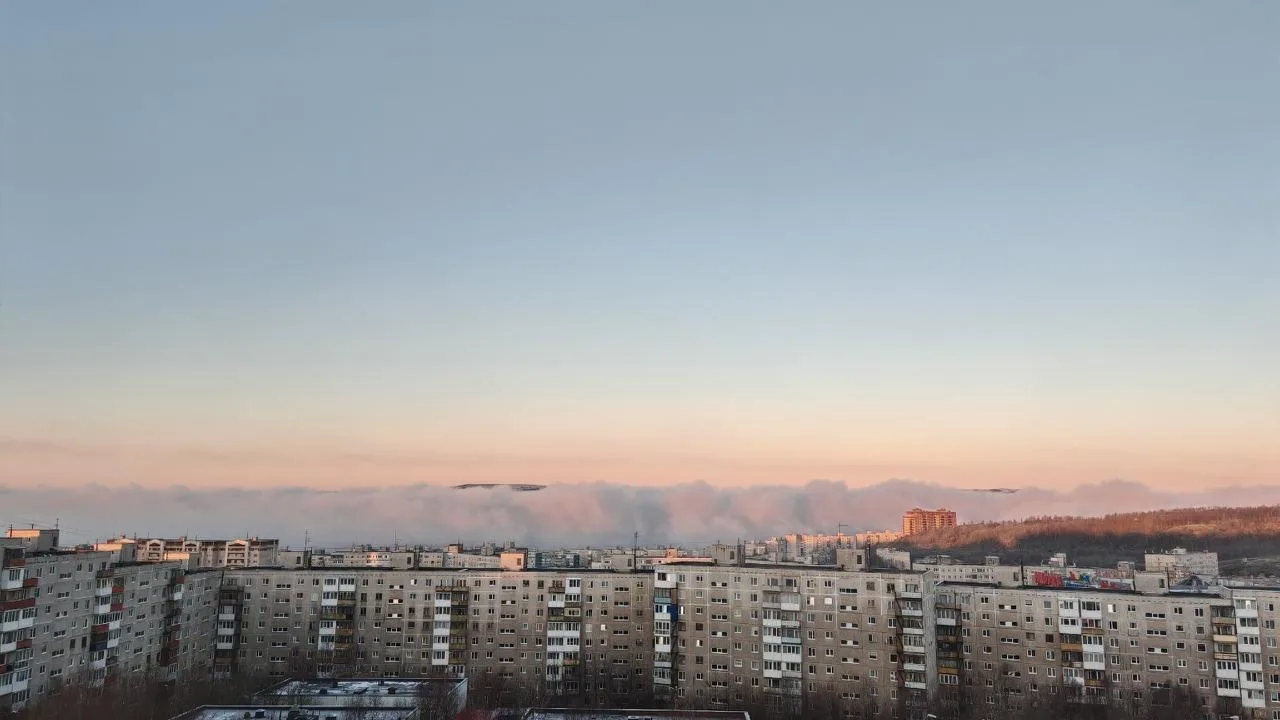 🌫 Залив закипел на морозе