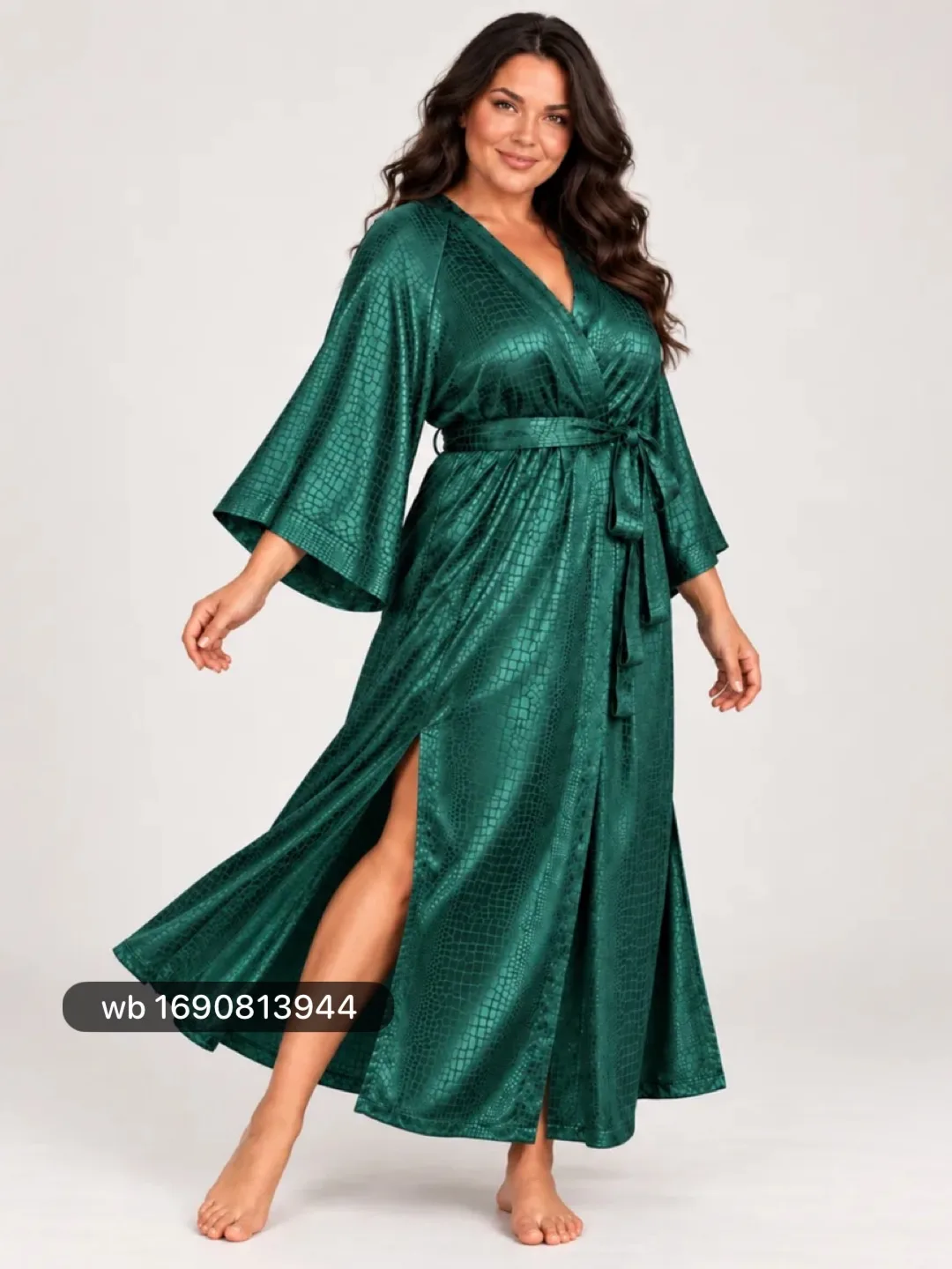 Шелковые халаты🔥Plus size