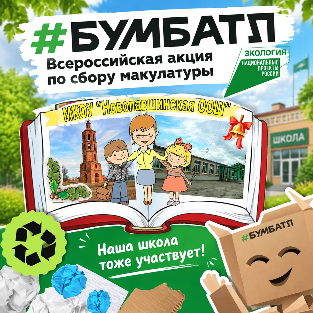 📚♻️ Наша школа участвует во Всероссийской акции «БумБатл»! ♻️📚