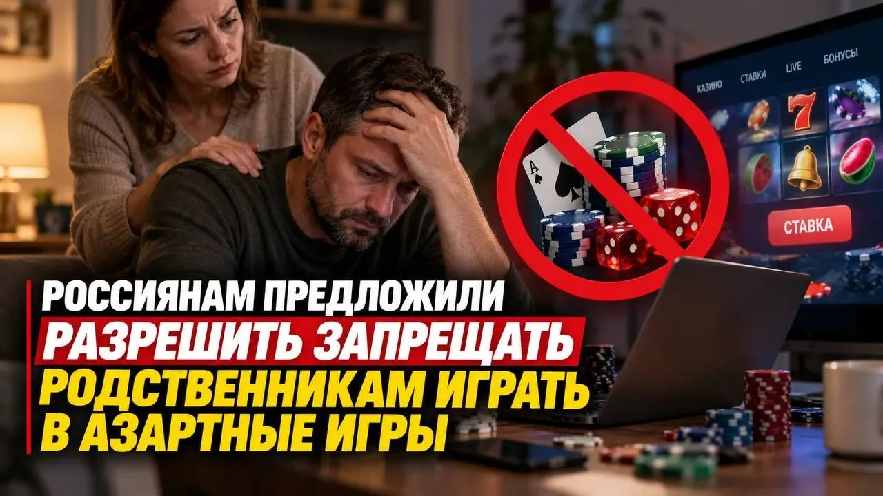 ✖️ Россиянам предложили разрешить запрещать родственникам играть в азартные игры
