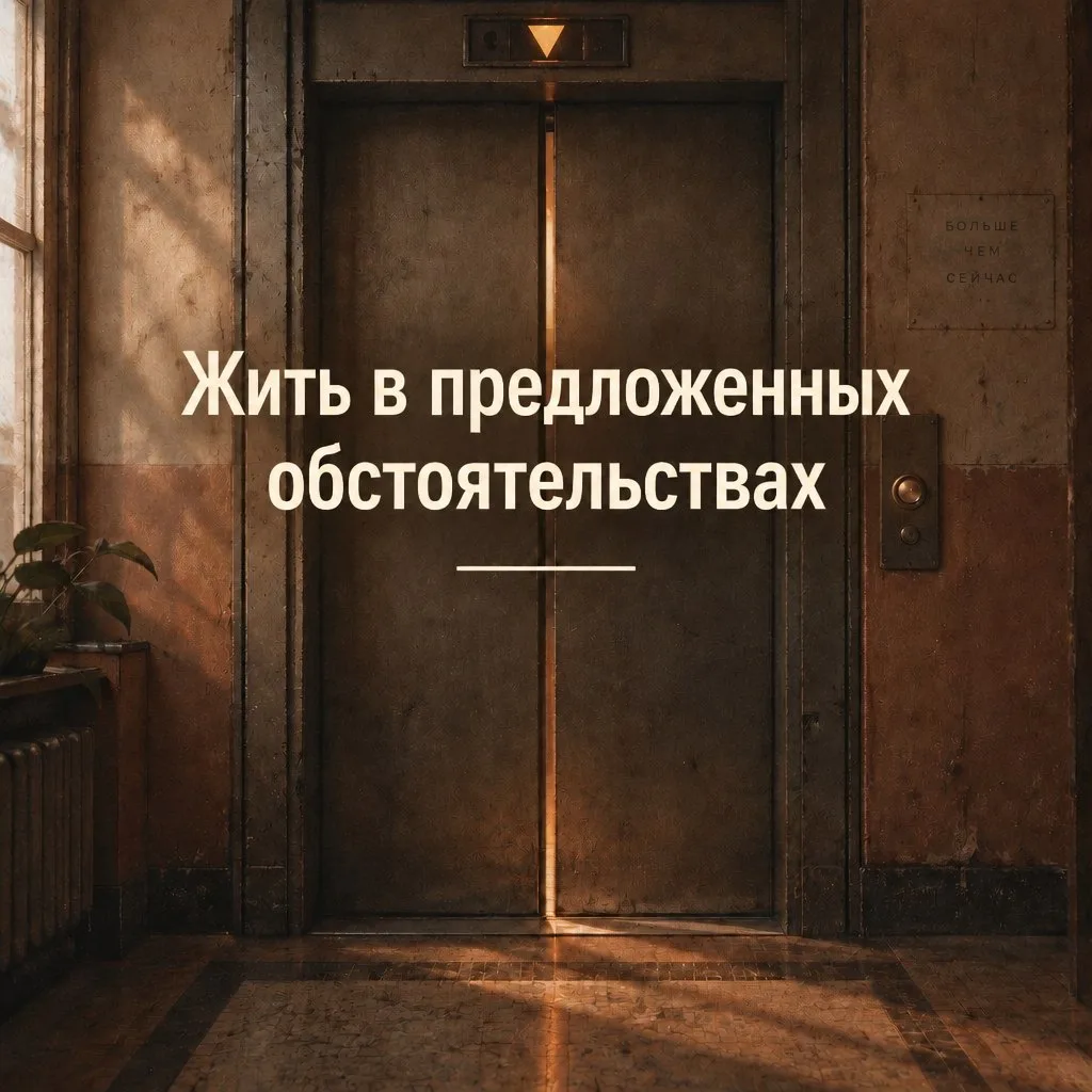Жить в предложенных обстоятельствах — это не про «смириться», а про честный вопрос: «А ...