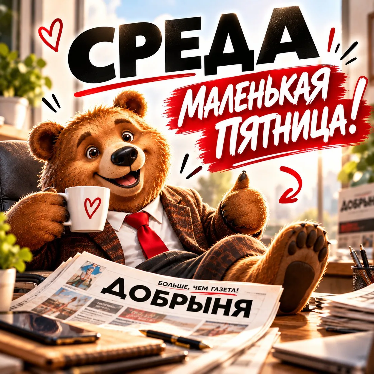 Ну что, Ясный, половина рабочей недели почти позади. А это уже маленький повод для хоро...
