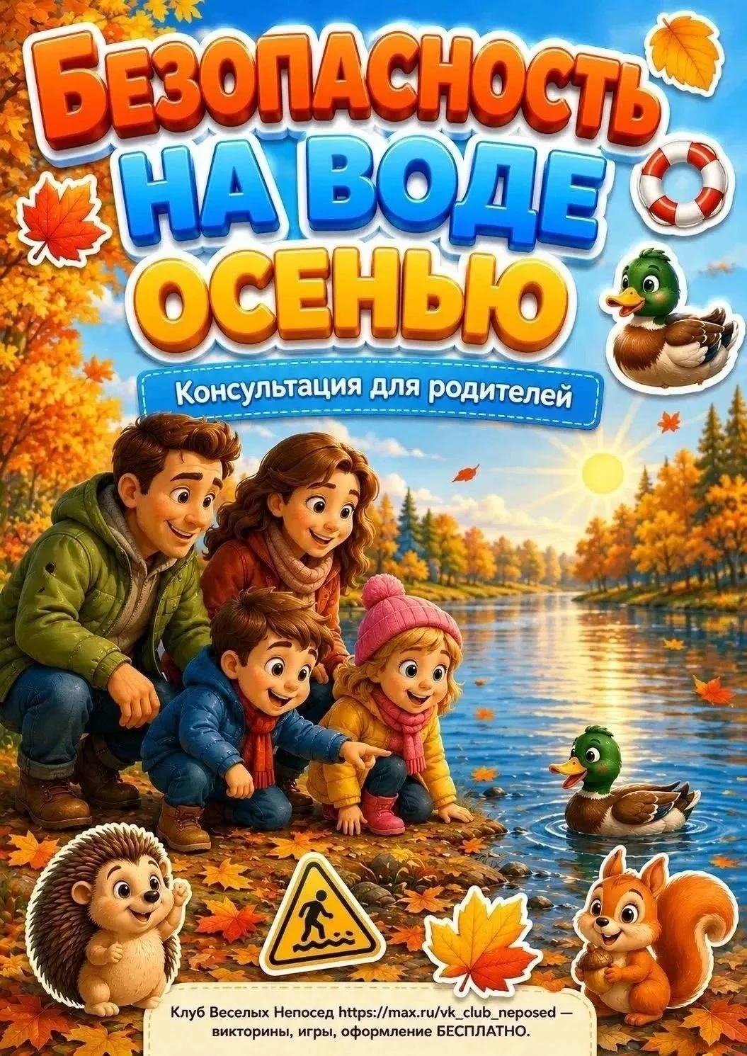 🌊🍂Осенью водоёмы представляют повышенную опасность для человека. Снижение температуры...