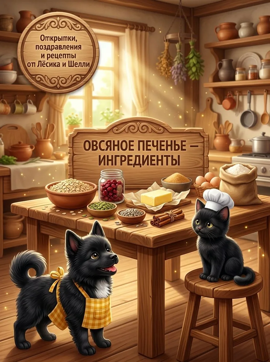 ДОМАШНЕЕ ОВСЯНОЕ ПЕЧЕНЬЕ С СЕМЕЧКАМИ, СУШЁНОЙ КЛЮКВОЙ И КОРИЦЕЙ 🍪🌾✨