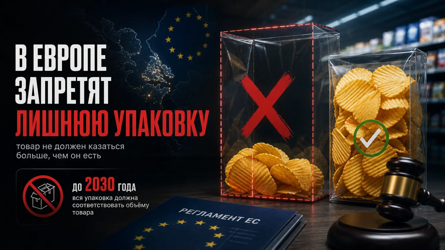 📦 В Европе запретят упаковку, в которой товар кажется больше, чем он есть