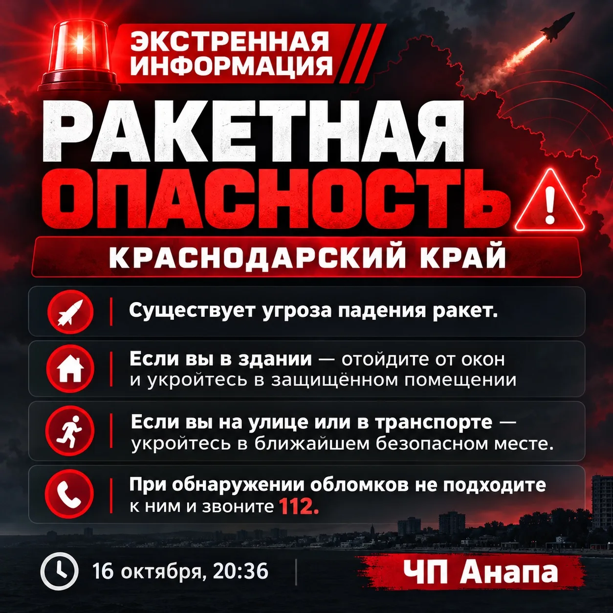 Пока публиковал, уже ОТМЕНА Ракетной ОПАСНОСТИ