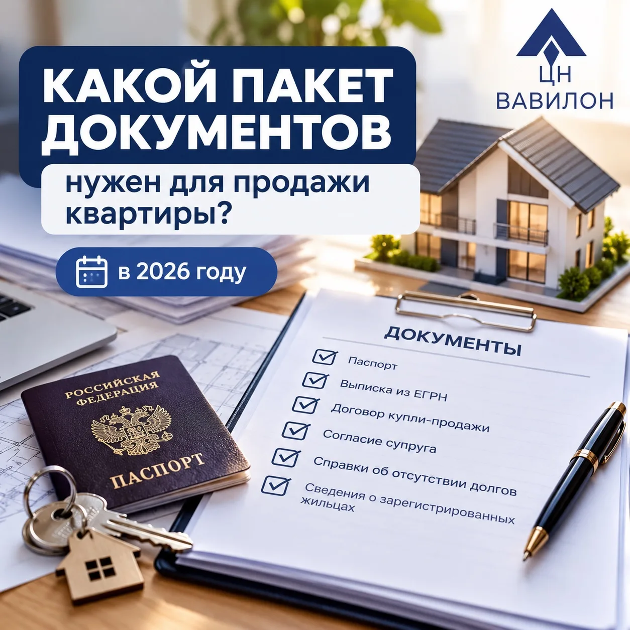 🏡 Какие документы нужны для продажи квартиры в 2026 году?