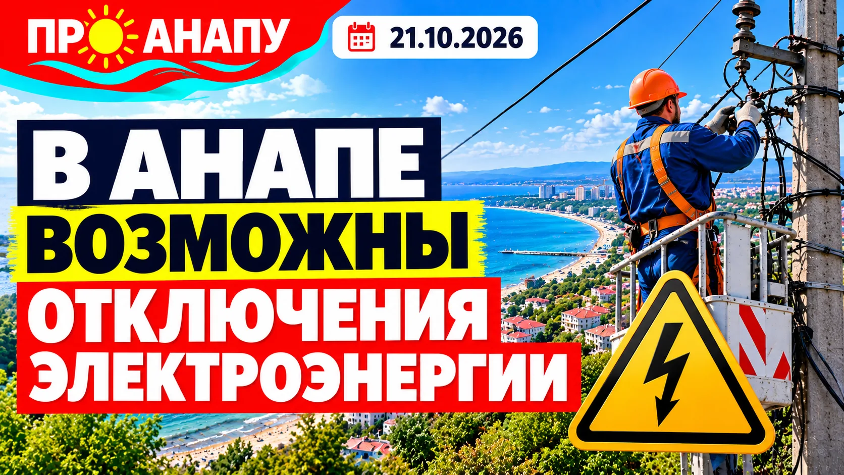 21 октября в Анапе и округе возможны отключения электроэнергии