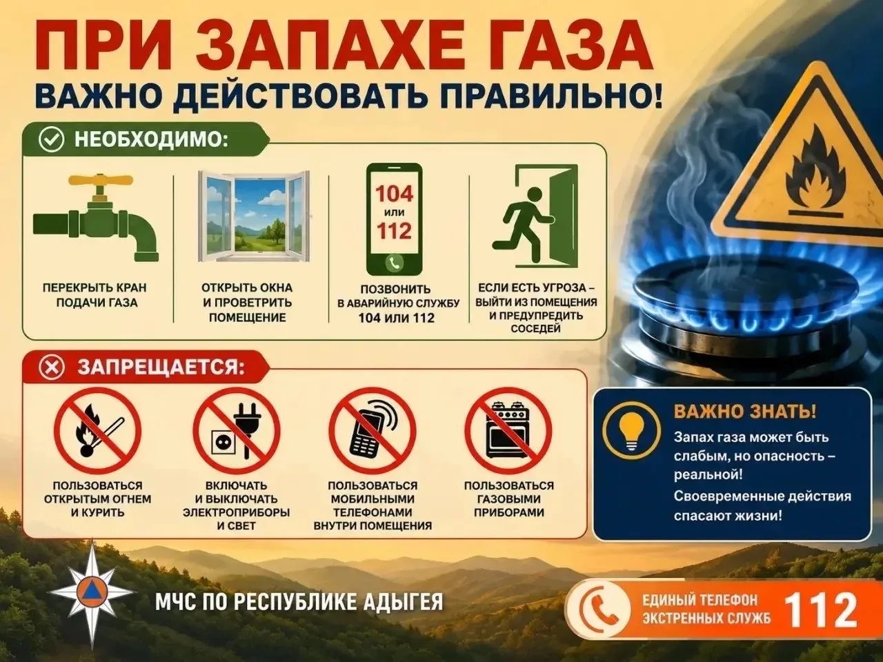 🔥 ВНИМАНИЕ! ЗАПАХ ГАЗА — НЕ ШУТКА!