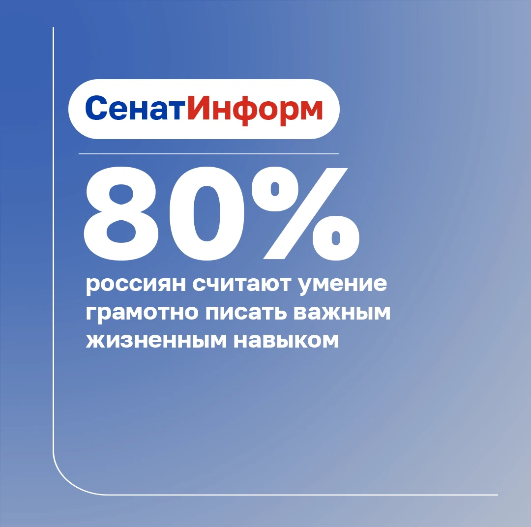 Большинство россиян считают важными жизненными навыками умение грамотно писать без авто...