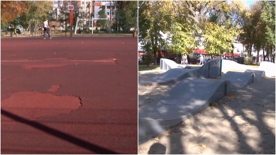 😢📹Посетители Детского парка в Саратове сообщают о повреждениях покрытия на площадках ...